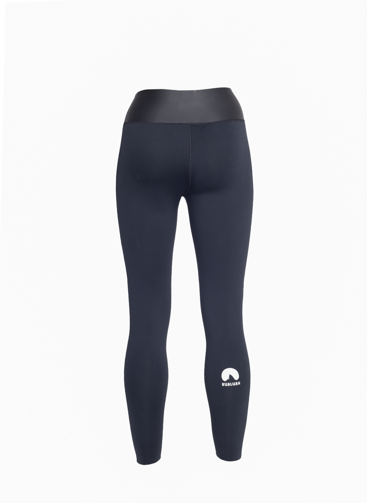 Kualuah neoprene leggings. Keeping you warm while surfing, diving, kiteboarding and wakeboarding . Wear it with our shorty, wetsuit, swimsuit to explore our oceans. Made out of limestone neoprene.